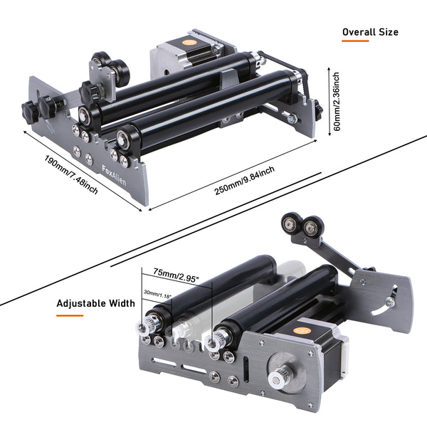 Laser Rotary Roller R57 for 4040-XE, Vasto & Vasto XXL