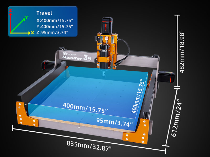 CNC Router Masuter 3S with 40W Laser Bundle Kit