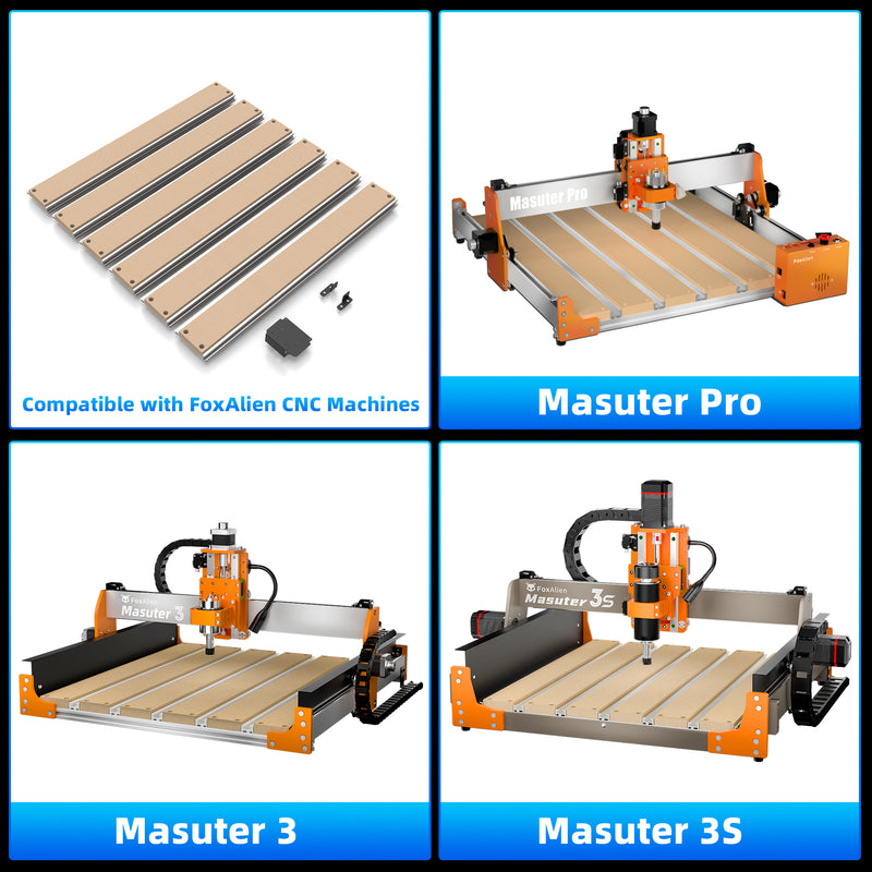 MDF Hybrid Spoilboard for CNC Router Masuter Pro & Masuter 3, 3S