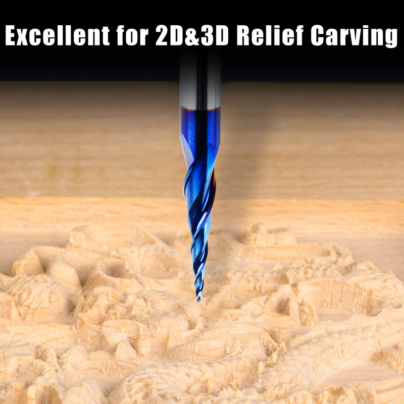 CNC Router Bits 3D Carving Essential Kit | 1/4" Shank