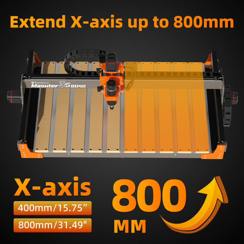 CNC Router Machine Masuter 3S with 8040 Extension Bundle Kit