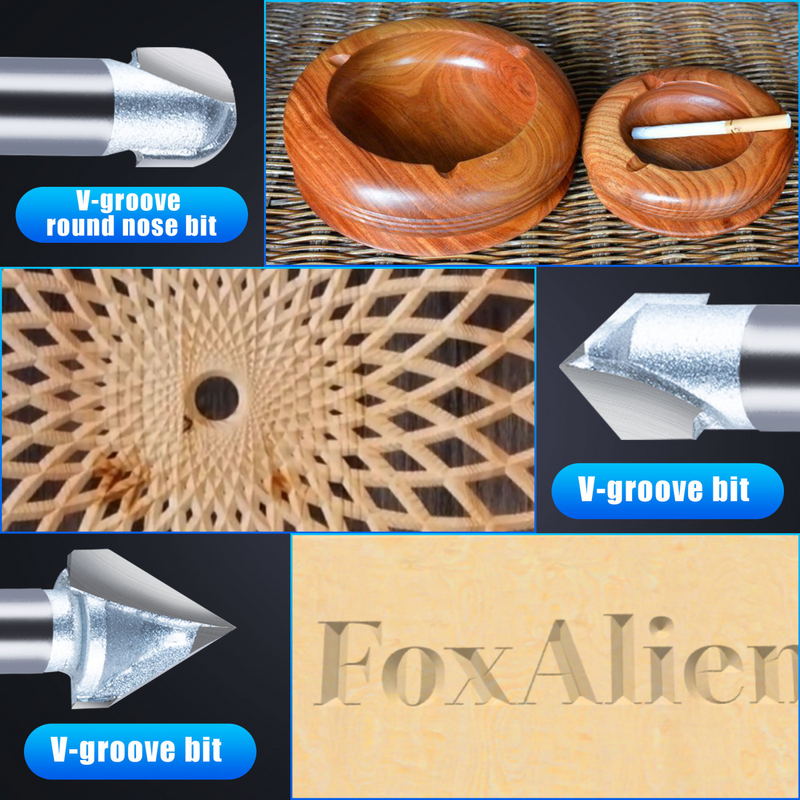 CNC Router Bits 3D Carving Essential Kit | 1/4" Shank