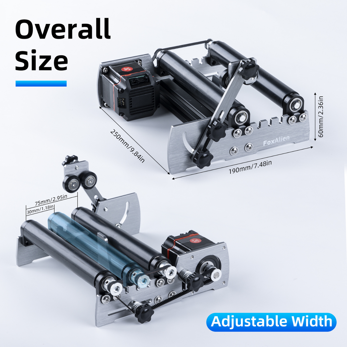 [2024 New] Laser Rotary Roller R57-41 for XE-PRO & Closed Loop Motor S –  FoxAlien