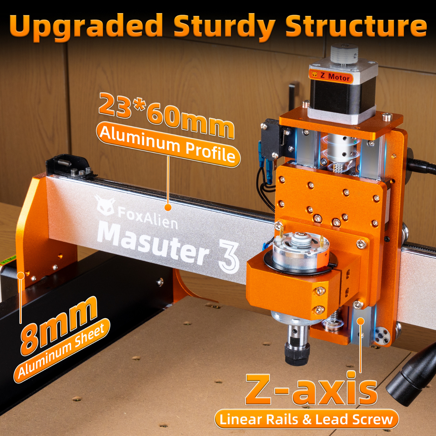 CNC Router Masuter 3 with Hybrid Table Bundle Kit FoxAlien