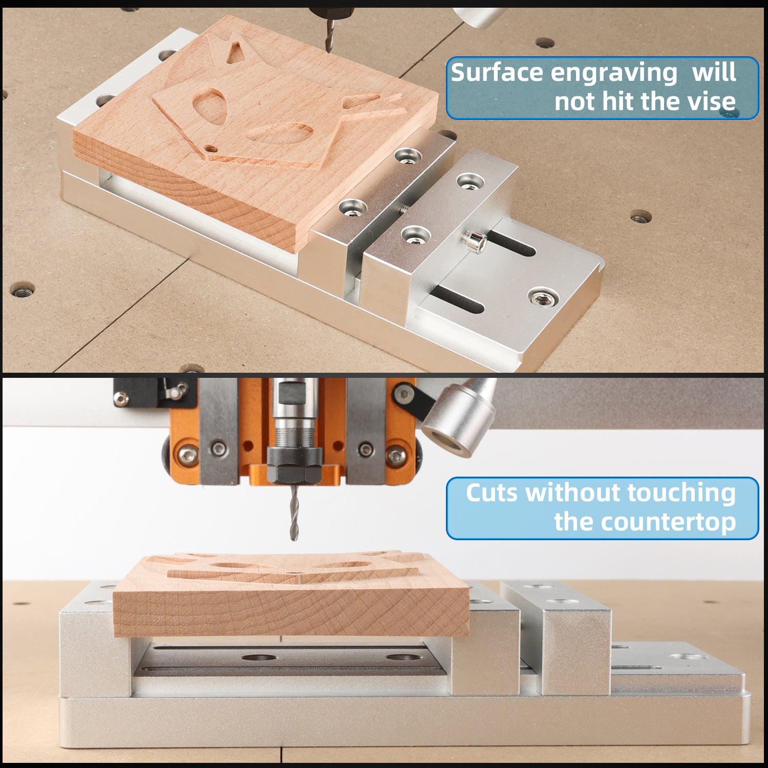 Low Profile Vise for CNC Router Machine 3018-SE, 4040-XE, Masuter ...