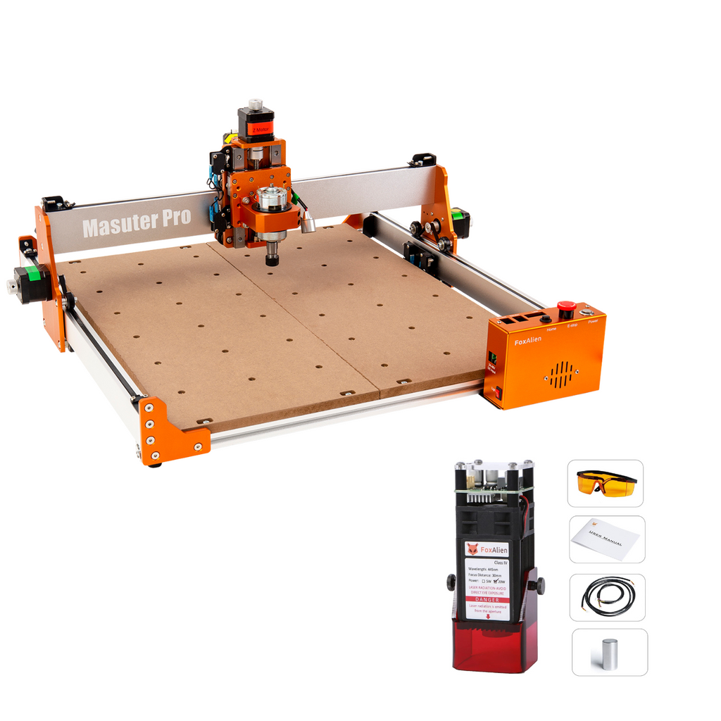 CNC Router Masuter Pro with 20W Laser Bundle Kit – FoxAlien